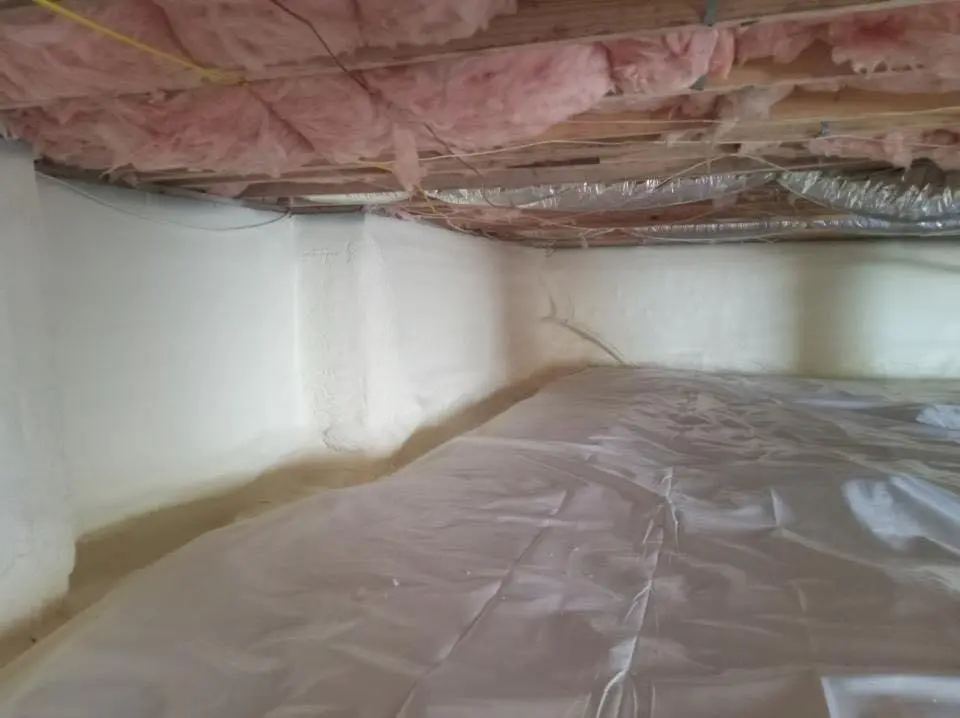 Crawl space encapsulation with closed-cell spray foam for Spray Foam Roofing in Norwich